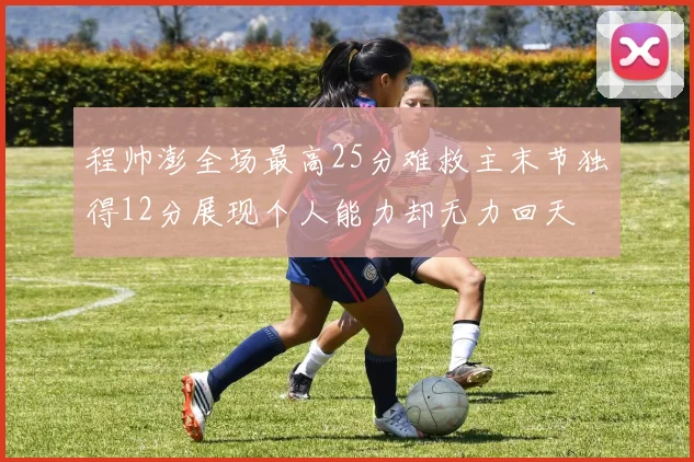 程帅澎全场最高25分难救主末节独得12分展现个人能力却无力回天